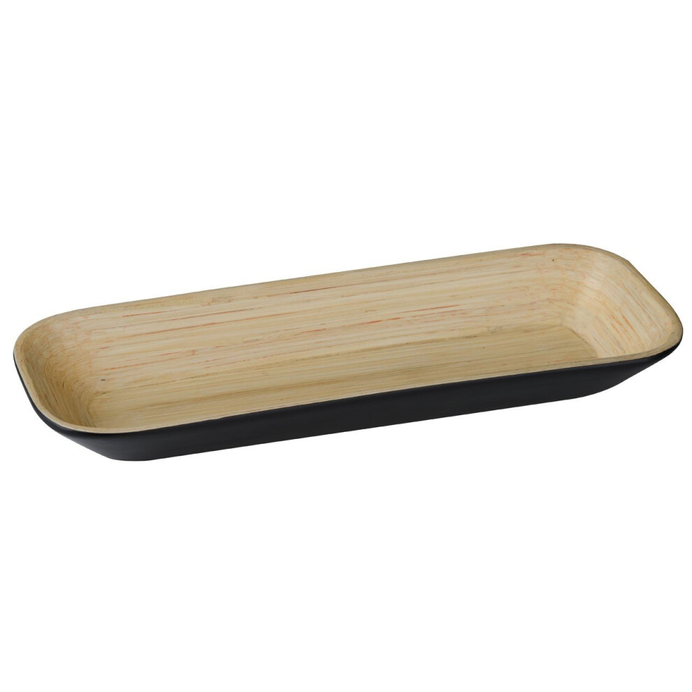 Kyoto Spun Bamboo Tray, Black