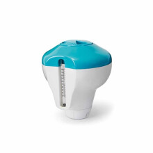 Intex 29043 Floating Chlorinator with Thermometer and Chlorine Bromine Diffuser
