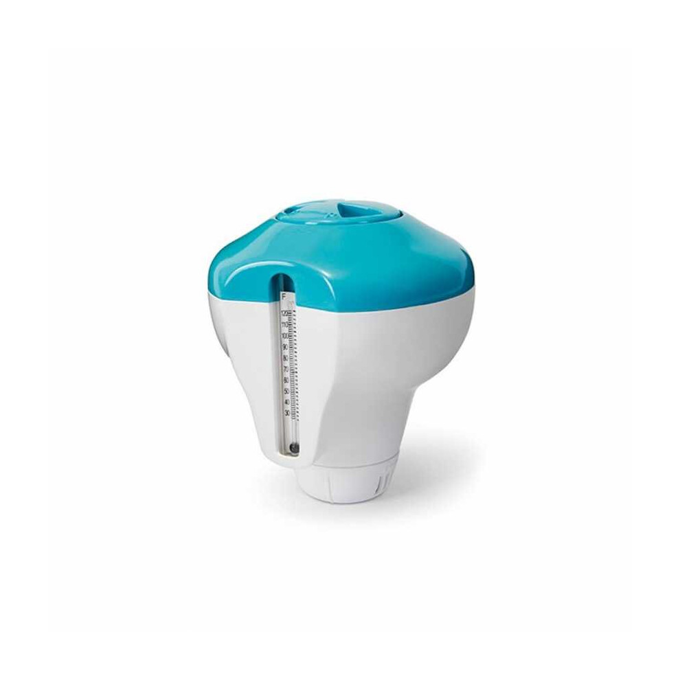 Intex 29043 Floating Chlorinator with Thermometer and Chlorine Bromine Diffuser