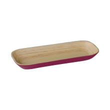 Kyoto Spun Bamboo Tray, Raspberry