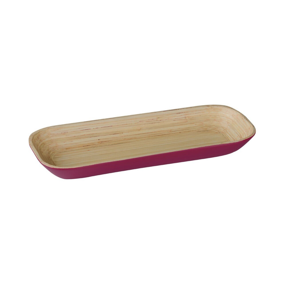 Kyoto Spun Bamboo Tray, Raspberry