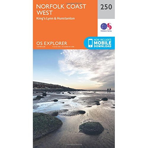 OS Explorer Map (250) Norfolk Coast West
