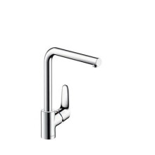 hansgrohe Focus kitchen tap 280 with selectable swivel range and L-spout, chrome
