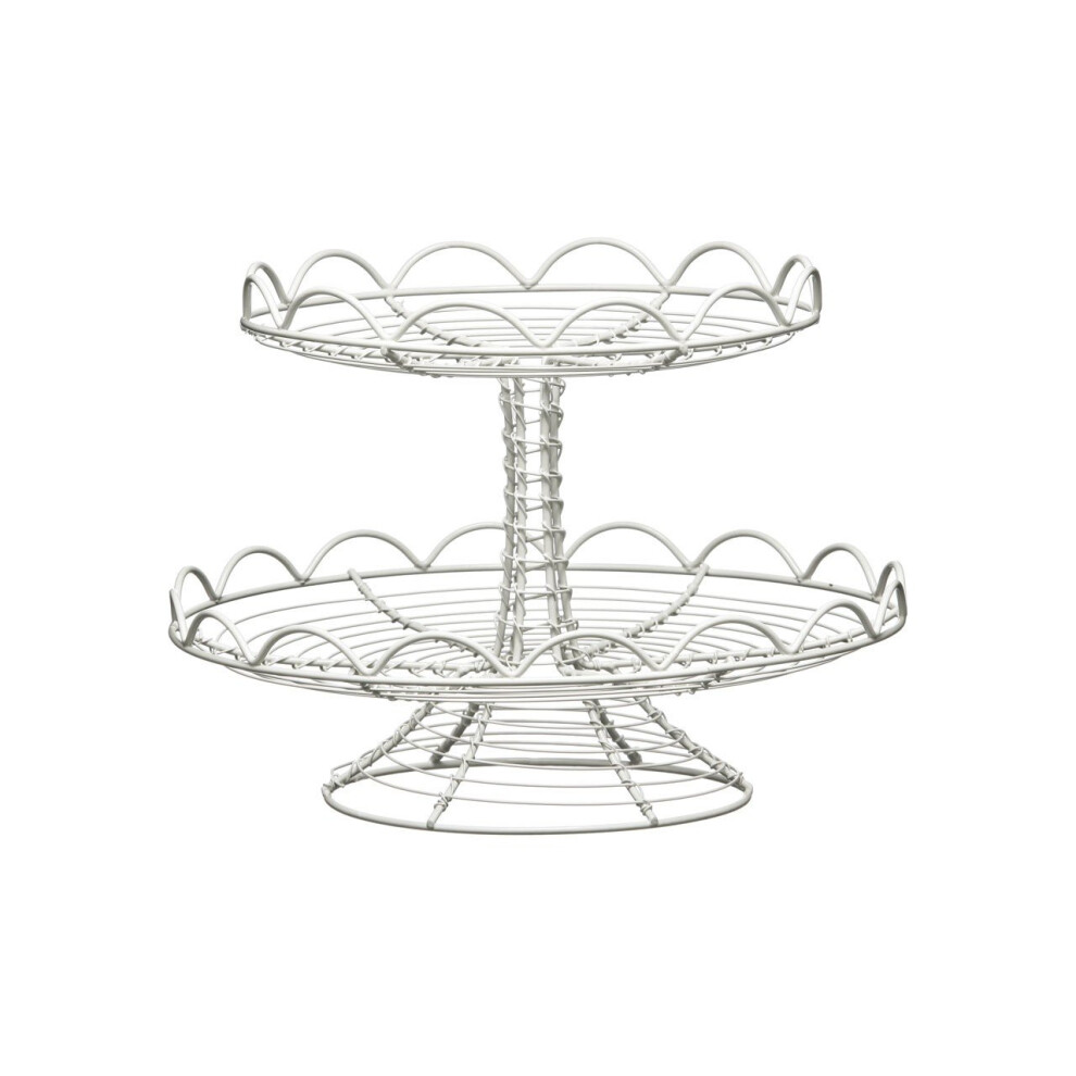 2-Tier Cake Stand - Cream