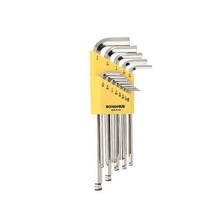 Bondhus 16937 Conjunto de 13 Balldriver L-Wrenches com Briteguard acabamento Tamanhos longos .050-3/8 polegadas