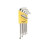 Bondhus 16937 Conjunto de 13 Balldriver L-Wrenches com Briteguard acabamento Tamanhos longos .050-3/8 polegadas 1