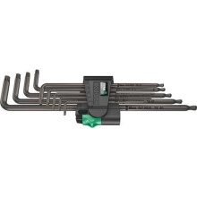 Wera 05024460001 967 XL Torx Laser Long L-Key Set, Black, TX 8-40