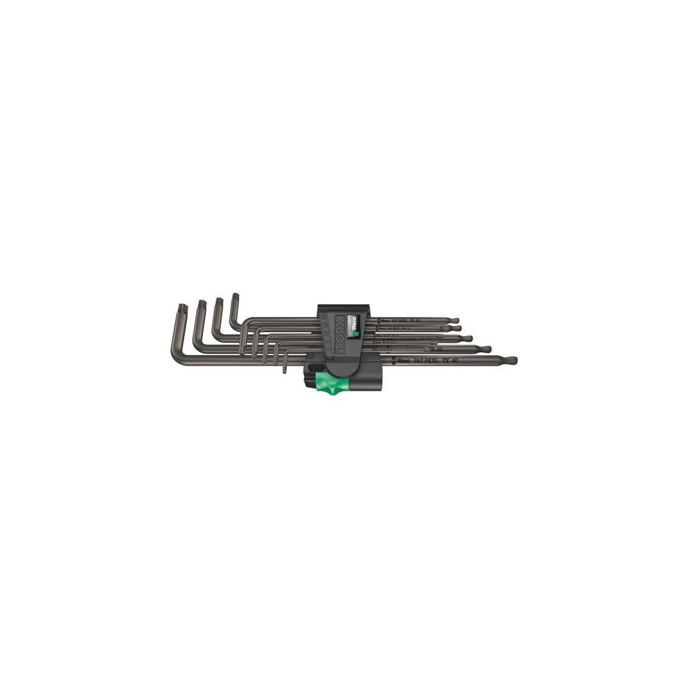 Wera 05024460001 967 Xl Torx Laser Long L-Key Set, Tx 8-40 Black