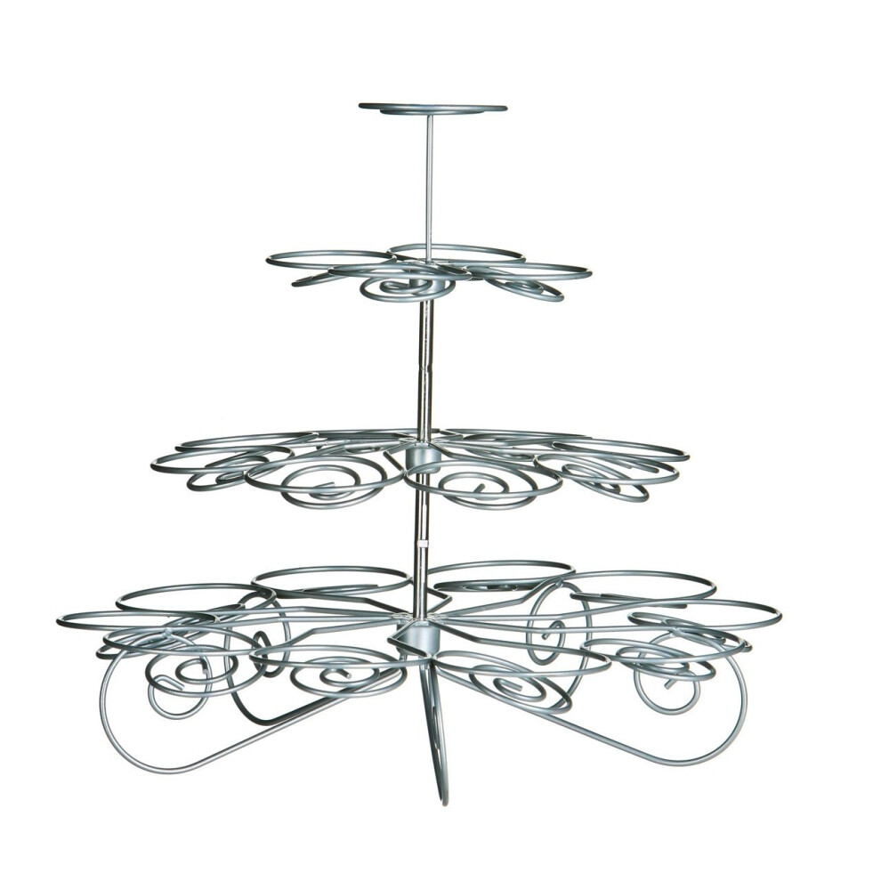 Premier Housewares 4-Tier Cupcake Stand - Chrome