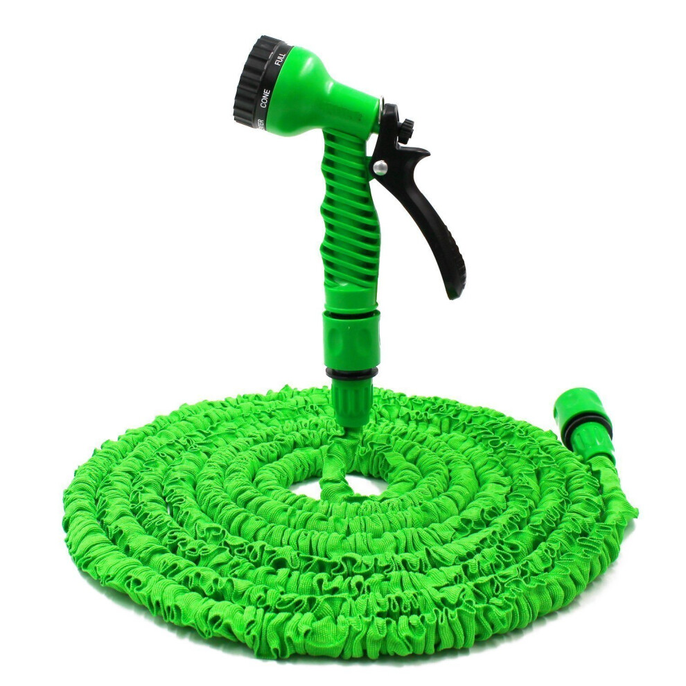 50ft Expandable Hose With Spray Gun | Stretch Garden Hose