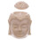 Ceramic Buddha Head Design Crackle Glazed Oil Burner 3
