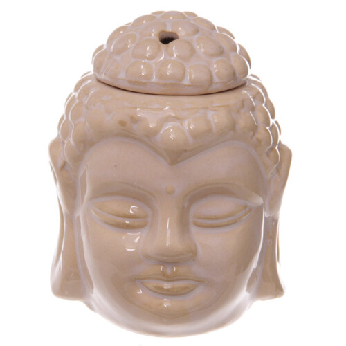 Ceramic Buddha Head Design Crackle Glazed Oil Burner 1