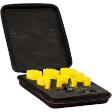 Starrett KDC10021 HSAW KIT ELEC Deluxe Electricians Hole Saw Kit (12-Piece)