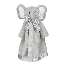 Bearington Baby Lil' Spout Snuggler, 15 Tum Grå Elefant Plysch Säkerhetsfilt Lovey för Bebisar