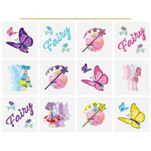 12 FAIRY TEMPORARY TATTOOS PARTY BAG FILLER/ PRIZES KIDS FAVOURS FUN