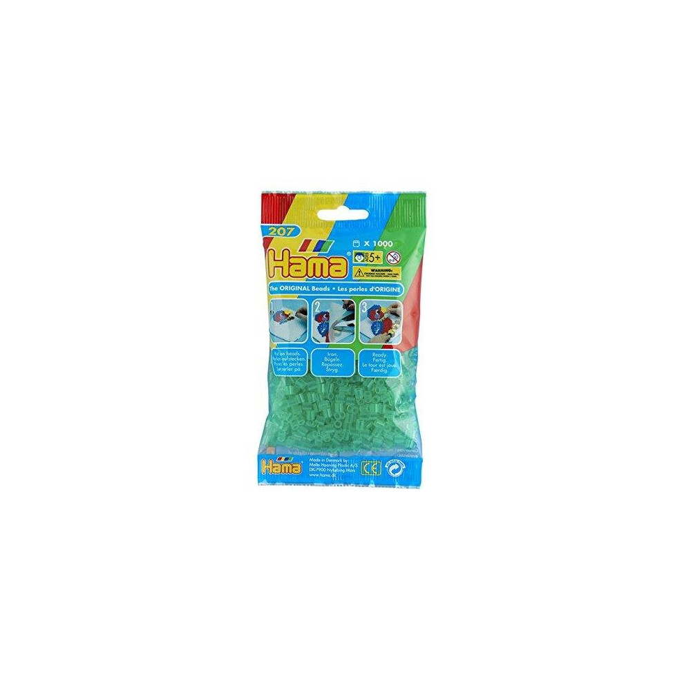 Hama 207-16 1000 Transparent green beads