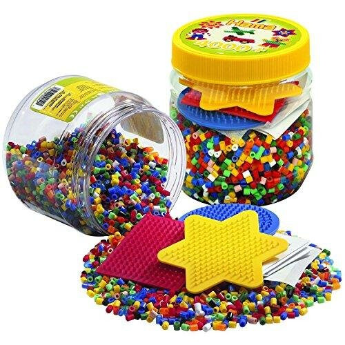 Hama Beads Hama Beads and Pegboards in Tub (Yellow)
