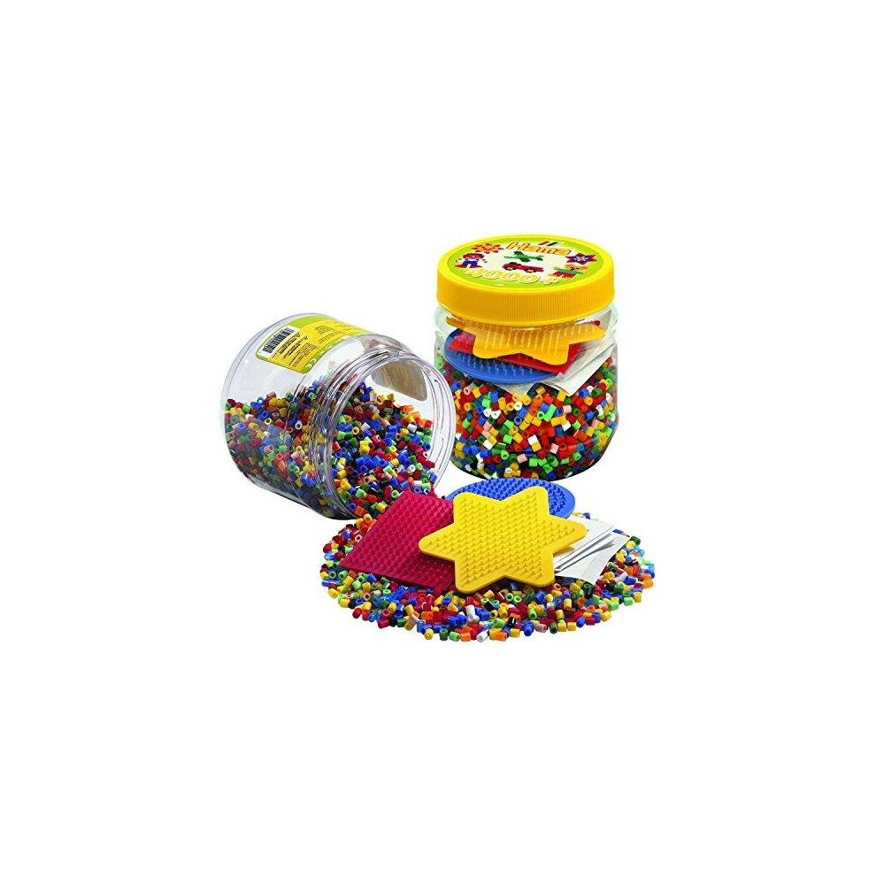 Hama Beads and Pegboards in Tub (Yellow)