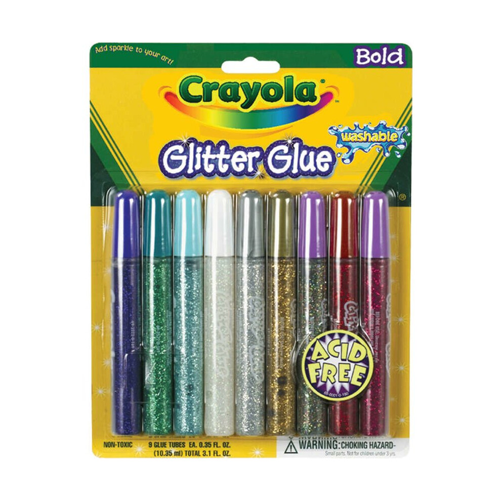 Crayola Glitter Glue, 9-Count
