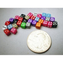 Koplow Games KPL10795 Tiny Dice Deluxe Blandade Färger (30 Stycken), Opaque
