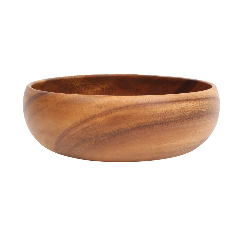 Acacia Wood Round Salad Bowl, Large