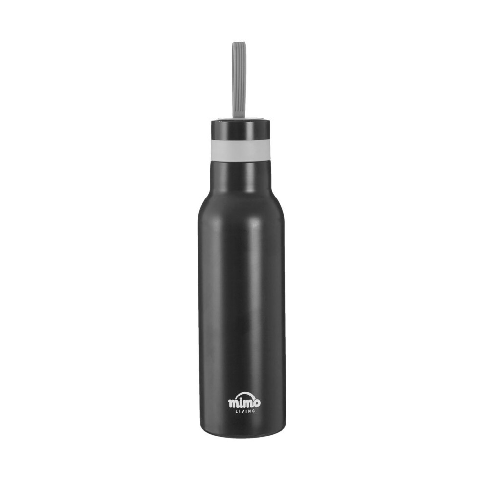 Matte Grey 500ml Sports Bottle, Stainless Steel Modern Water Bottle, Leak-Proof Design Sports Water Bottle