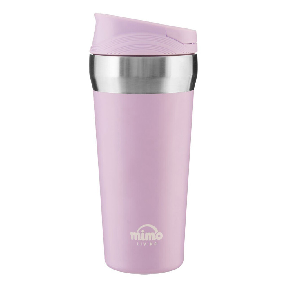 Lilac 380ml Insulated Stainless Steel Travel Mug, Travel Mug with Lid, Thermal Travel Mug, Thermos Mug
