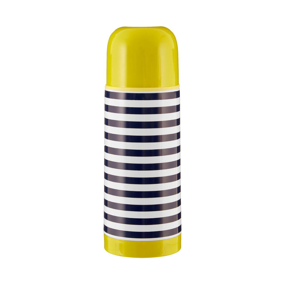 Mimo Stripe Vacuum Flask, 350 ml, Blue/Lime green