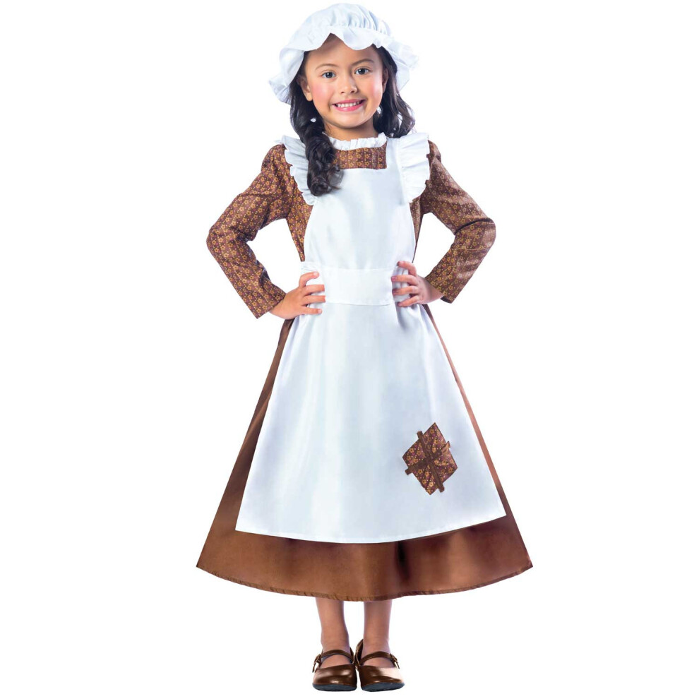 (Age 7-8) Kids Poor Victorian Girl Costume