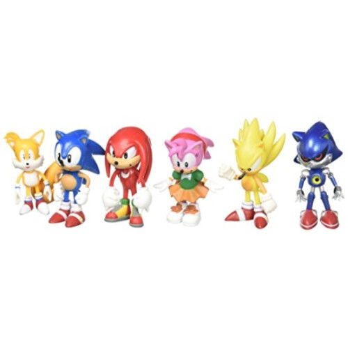 Sonic The Hedgehog Sonic the Hedgehog Action Figure (6pcs-Set) [Toy]