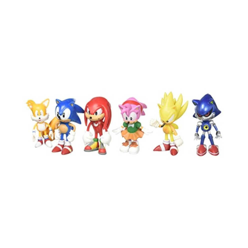 New Sonic The Hedgehog Action Figure (6Pcs-Set) [Toy]