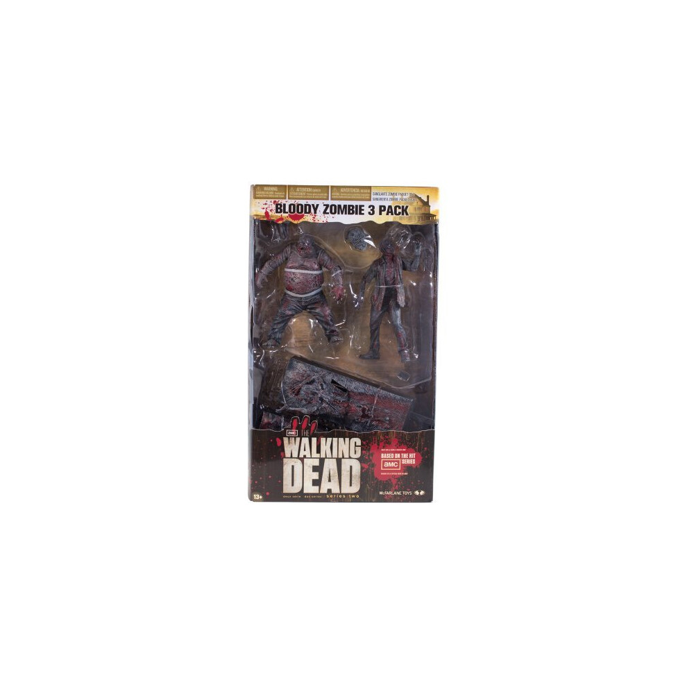 Mcfarlane Toys - The Walking Dead - Sanguinante Black And White Zombie, Confezione Da 3-image