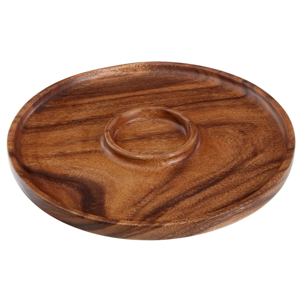 Kora Chip And Dip Plate, Hygienic Acacia Wood