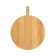 Bamboo Wood Chopping Board, Natural Wood Round Chopping Board For Kitchen Counter Top, Wood Chopping Board