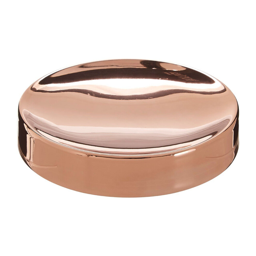 Clara Rose Gold Soap Dish, Reflective Rose Gold Finish