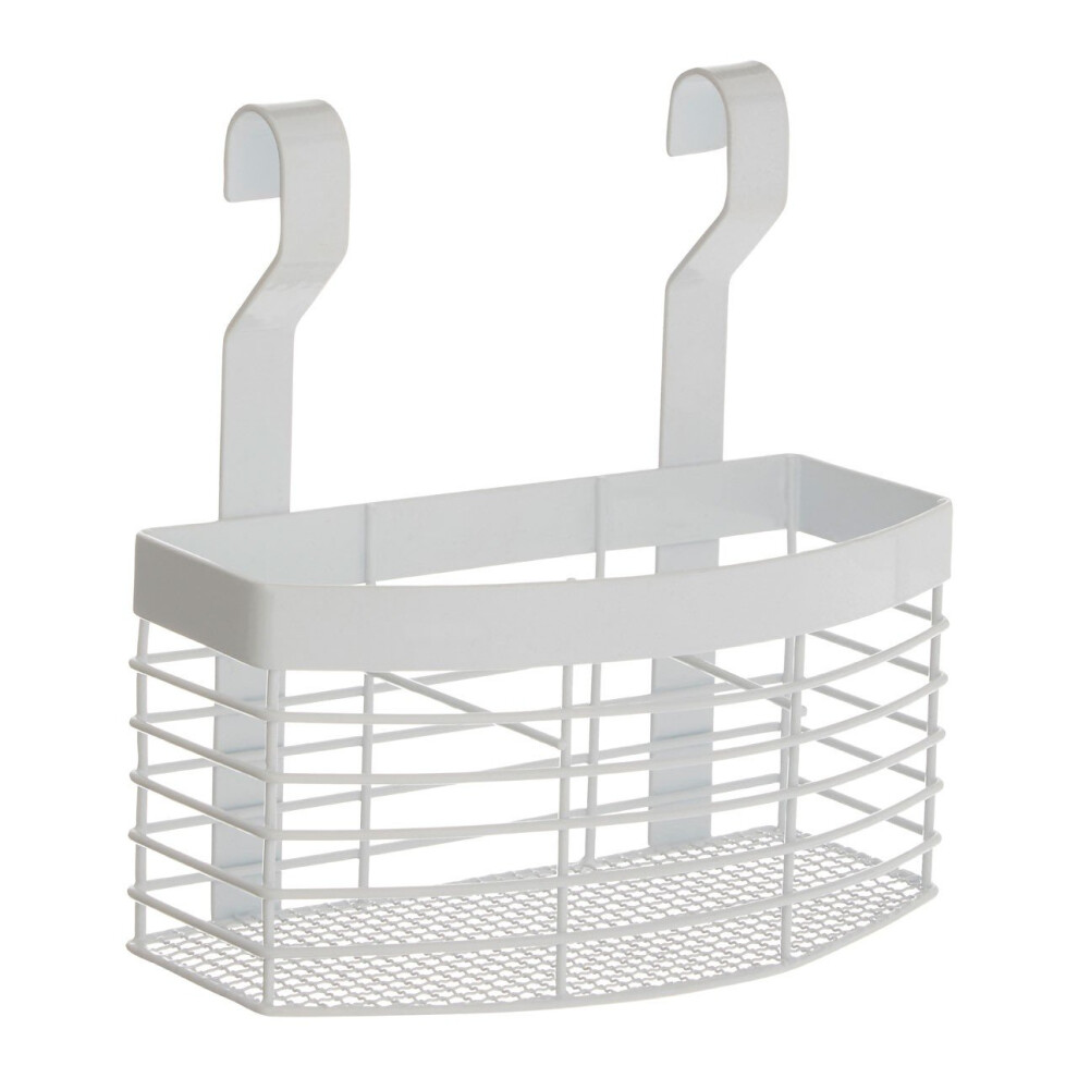Sorello Hanging Storage Basket, Iron, White