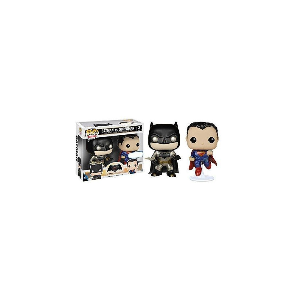 Funko DC Heroes Batman VS. Superman Metallic 2-Pack Pop Vinyl Set