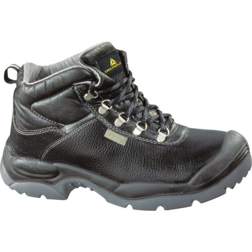 (7) Delta Plus SAULT Split Leather Safety Work Boots Black (Sizes 7-12)