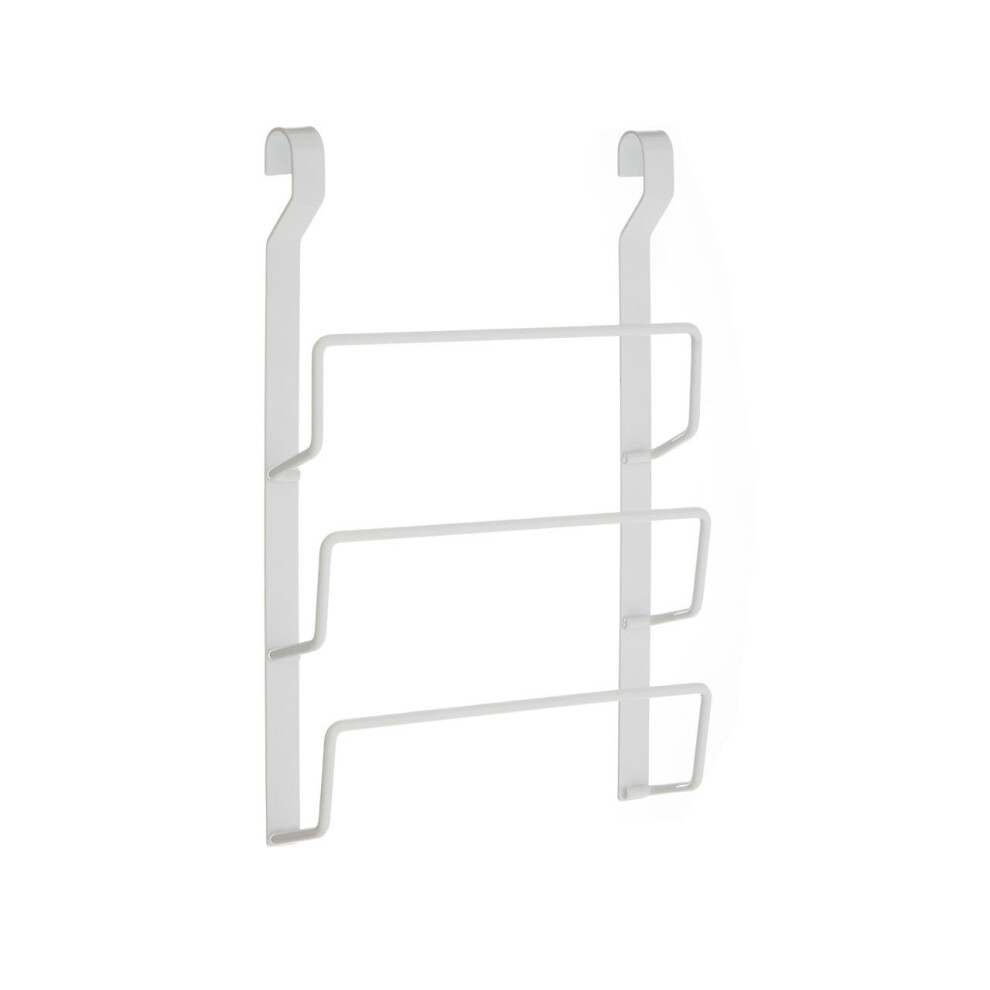 Premier Housewares Sorello Hanging Pan Lid Rack, Iron, White