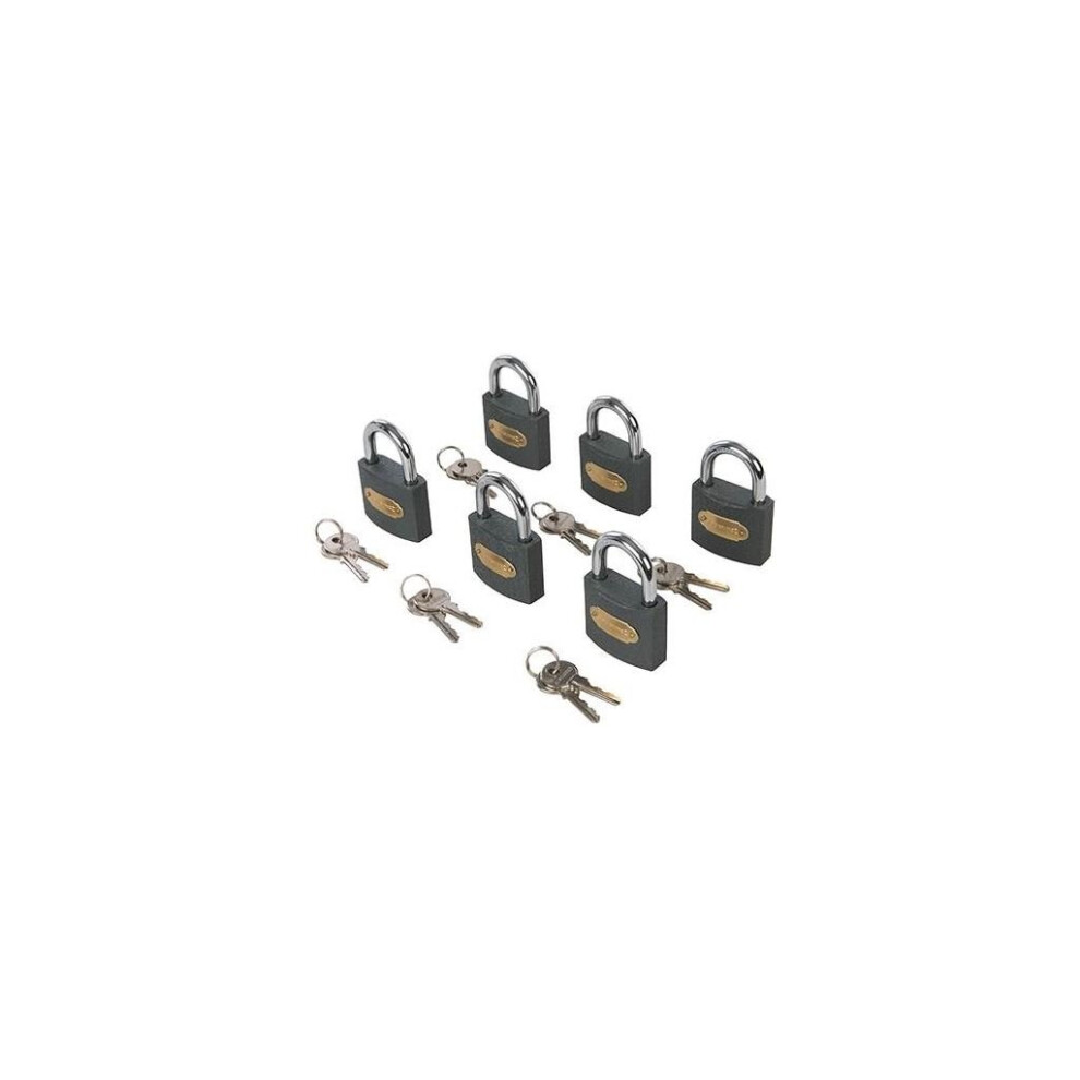 Iron Padlock Keyed Alike 6pk - 50mm
