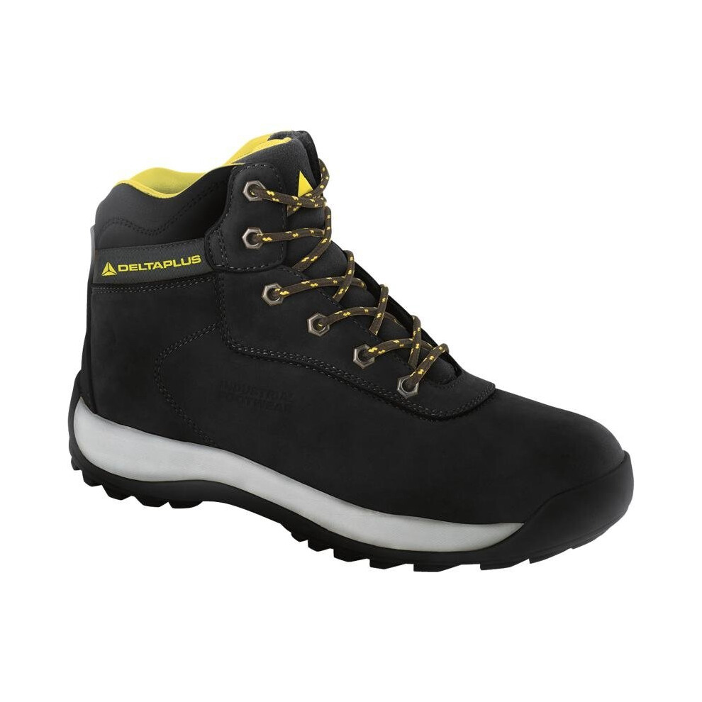 (8) Delta Plus LH842 Nubuck Leather Hiker Safety Work Boots Black (Sizes 7-12)