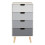 Premier Housewares Milo 4 Drawer Cabinet - Grey & White Gradient 1