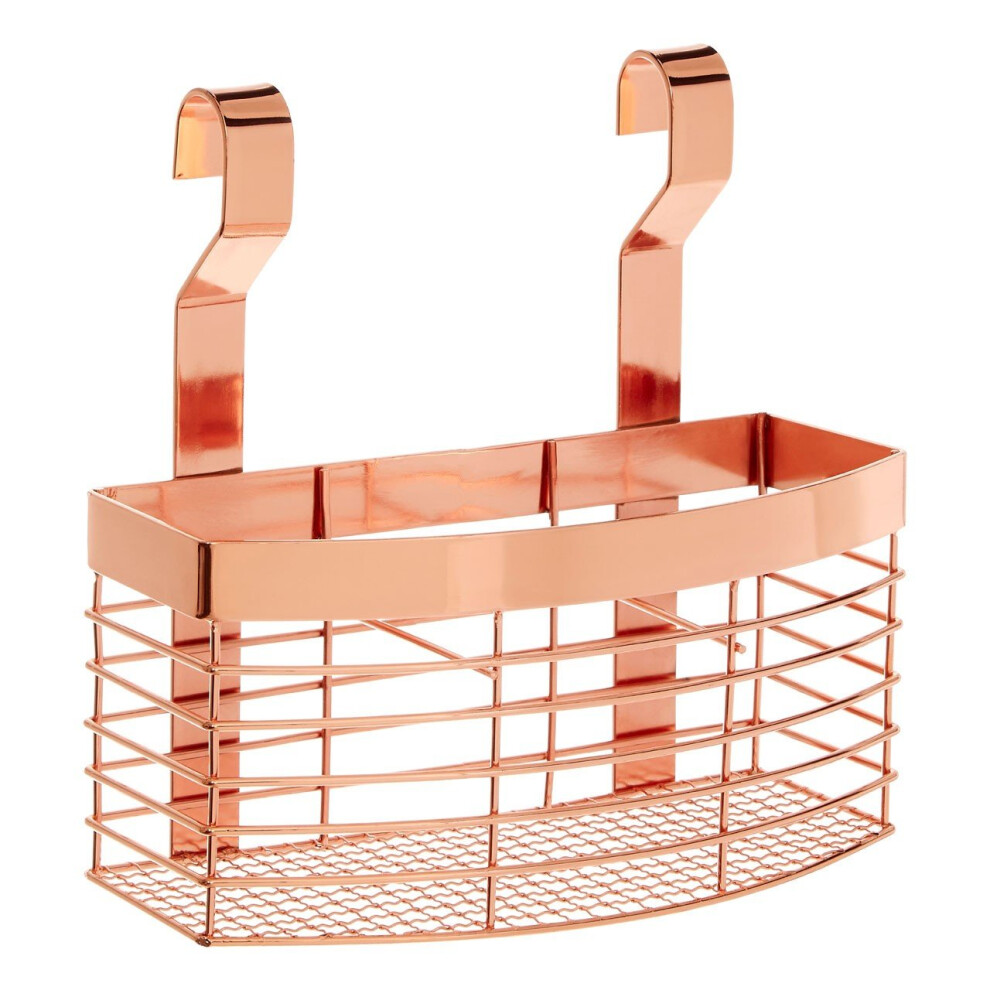 Sorello Hanging Storage Basket, iron, rose Gold