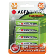 AGFAPHOTO Rechargeable Nimh Battery - Pack of 4 - Size AA