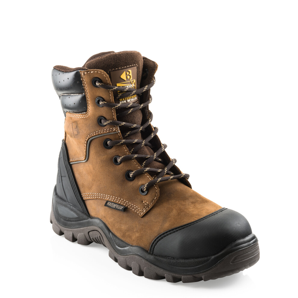 (8) Buckler BSH008WPNM High Leg Waterproof Safety Work Boots Brown (Sizes 6-13)