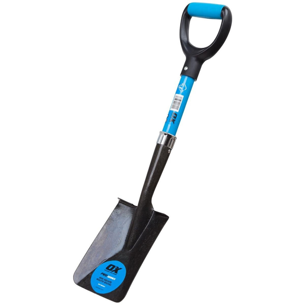 OX Pro Mini Square Mouth Shovel with Soft Grip Handle