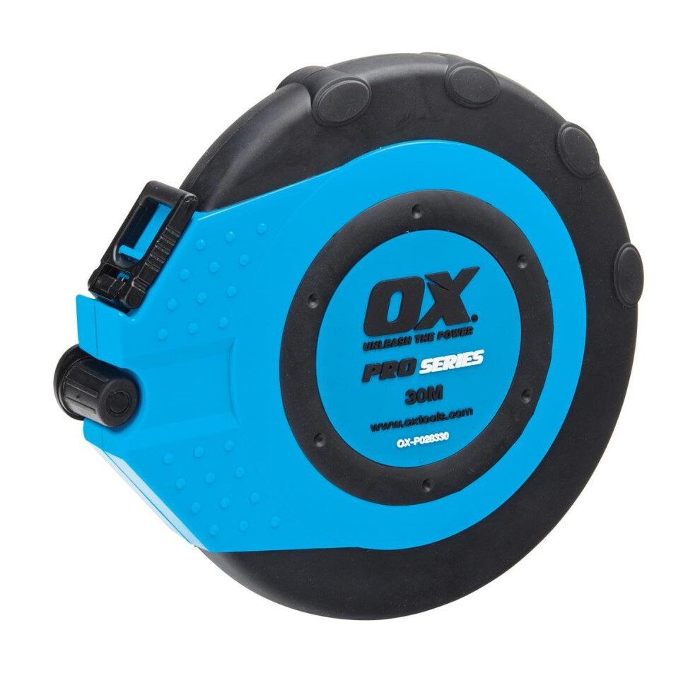 OX Pro Fibreglass Closed Reel Tape Measure - 30m