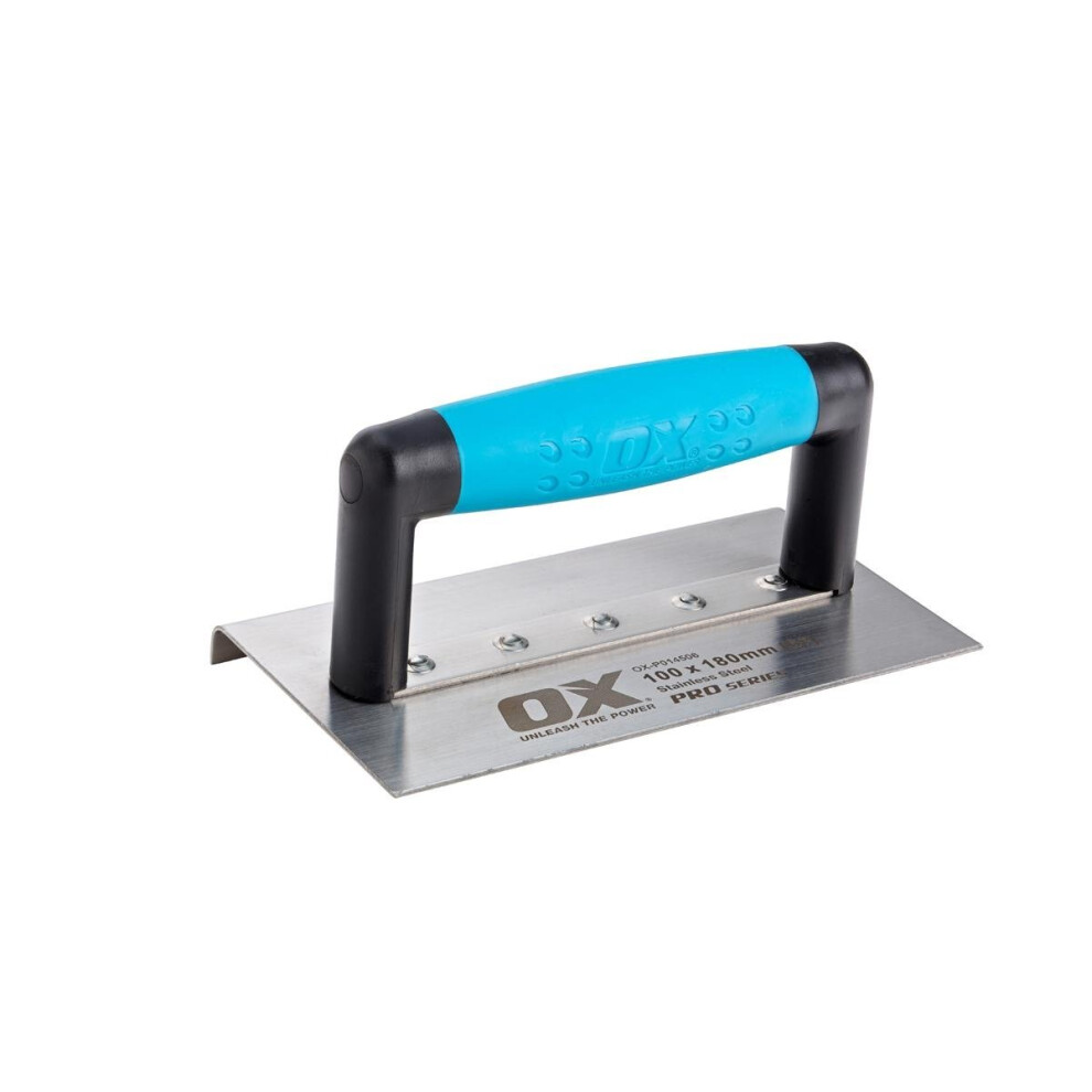 (19mm Radius) OX Pro Heavy Duty Medium Edger Stainless Steel Blade with Duragrip Handle 100 x 180mm (Various Radius Sizes)