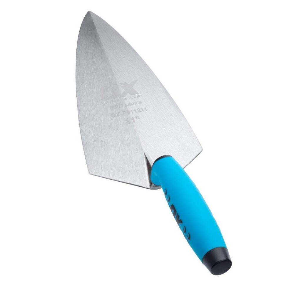 (300mm) OX Pro Precision Brick Trowel with Duragrip Handle Philadelphia Pattern (Various Sizes)