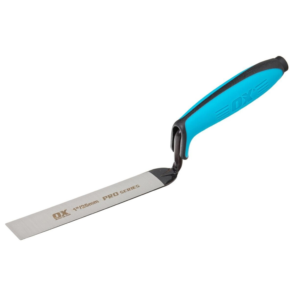 (25mm) OX Pro Tuck Pointer Pointing Trowel with Duragrip Handle Carbon Steel (Various Sizes)